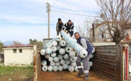 Büyükşehir’den hortum ve yağıştan zarar gören çiftçiye sera naylonu desteği
